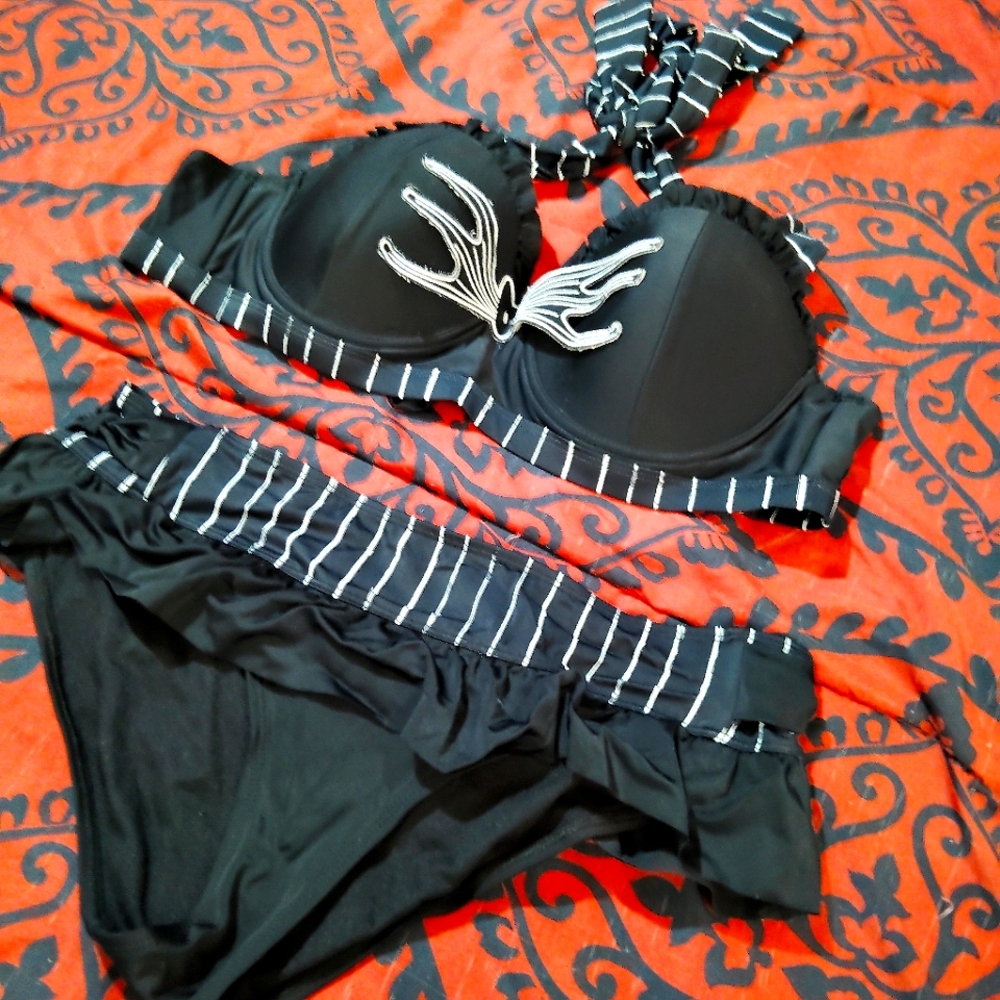 Hot Topic Rockabilly Disney Nightmare Before Christmas Jack Skellington Bikini